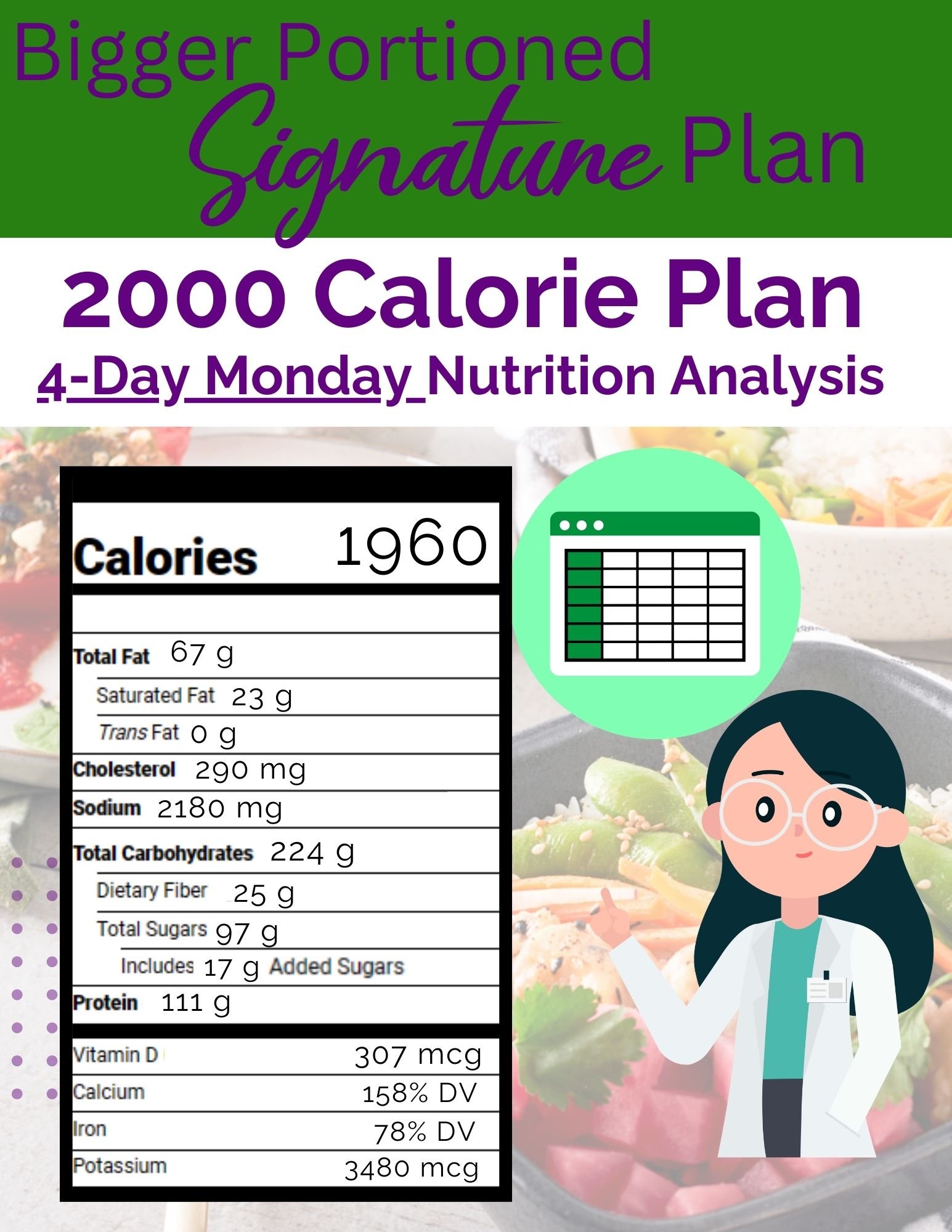 2000 Calorie 4Day MONDAY