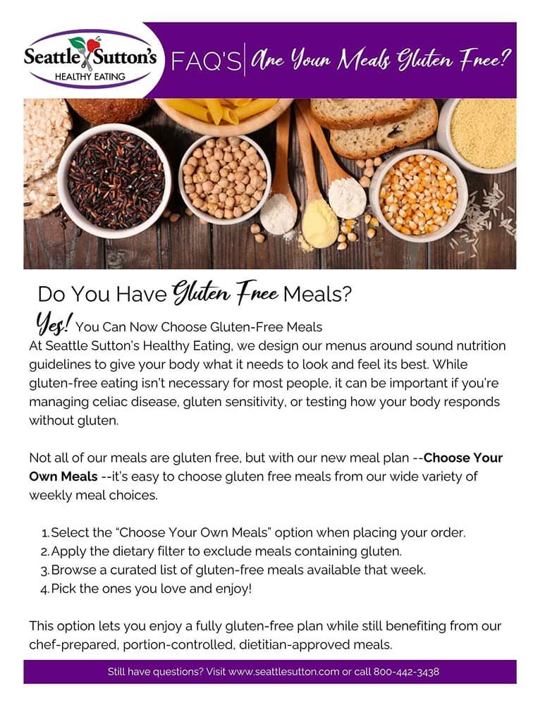 are your meals gluten free seattle sutton's healthy eating customer handout